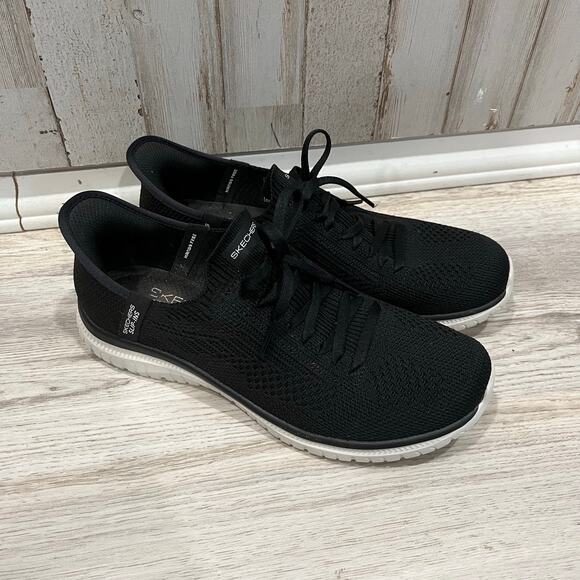 Skechers Virtue Divinity Swift Fit Hands Free Shoes black Womens 7.5 - Picture 1 of 6